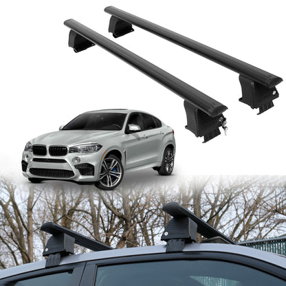 Roof Rack Crossbars for BMW X6 M 2015-2019 Fits Naked Roof - Black