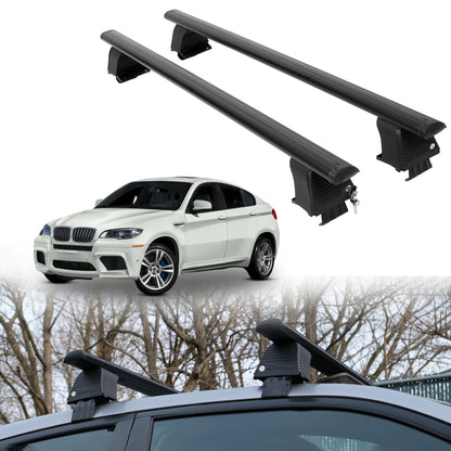 Roof Rack Crossbars for BMW X6 M 2010-2014 Fits Naked Roof - Black