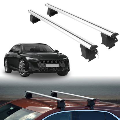 Roof Rack Crossbars for Audi A6 2026 Fits Naked Roof - Silver