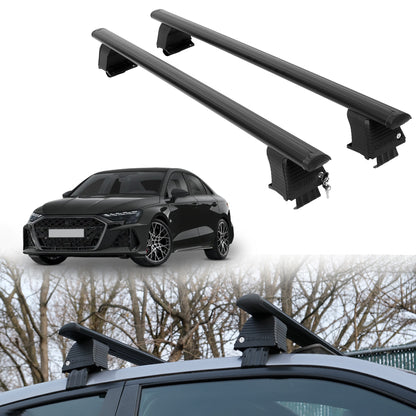 Roof Rack Crossbars for Audi RS 3 2022-2026 Fits Naked Roof - Black