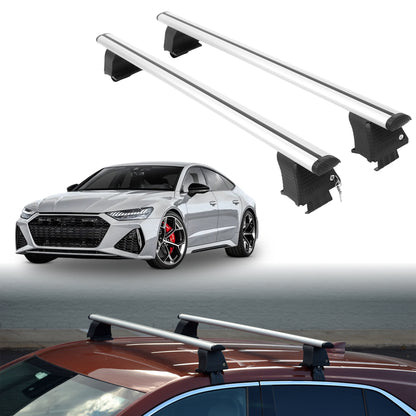 Roof Rack Crossbars for Audi RS 7 2021-2026 Fits Naked Roof - Silver