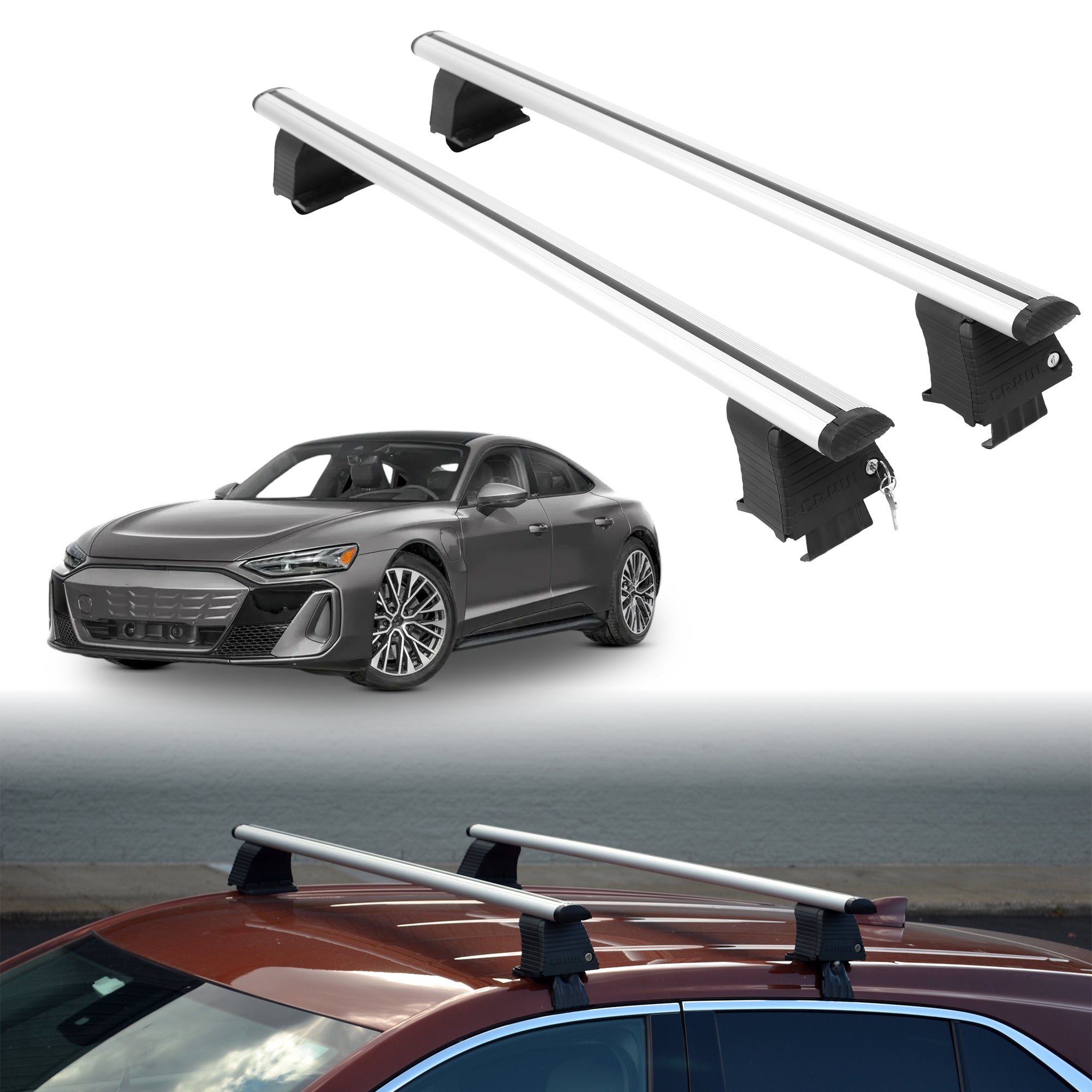 Roof Rack Crossbars for Audi S e-tron GT 2025-2026 - Silver