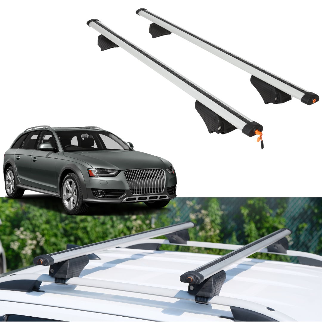 Roof Rack Crossbars for Audi allroad 2013-2016 Fits Raised Rails - Silver