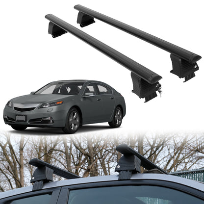 Roof Rack Crossbars for Acura TL 2009-2014 Fits Naked Roof - Black