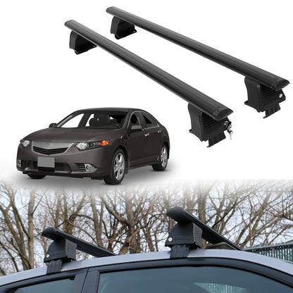 Roof Rack Crossbars for Acura TSX 2009-2014 Fits Naked Roof - Black
