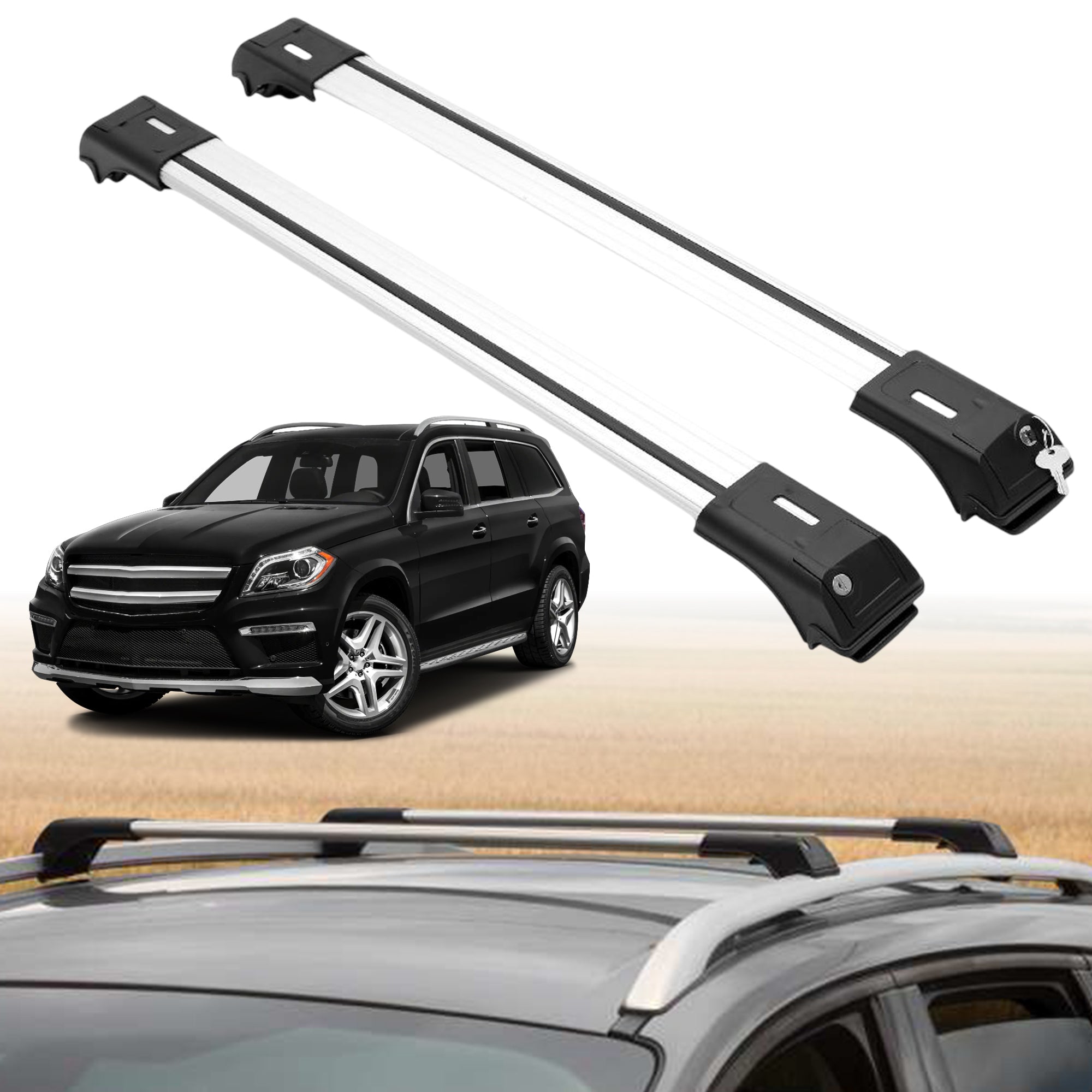 Roof Rack Crossbars for Mercedes-Benz GL-Class 2013-2016 - Silver