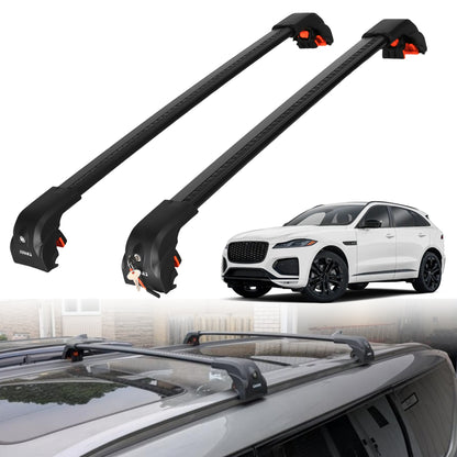 220 lbs Roof Rack Crossbars for Jaguar F-Pace 2017-2026 - Black