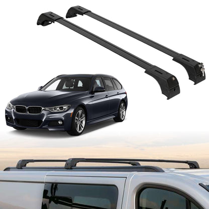 Roof Rack Crossbars for BMW 3 Series Touring 2012-2019 - Black