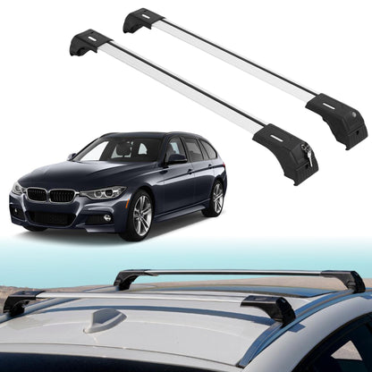 Roof Rack Crossbars for BMW 3 Series Touring 2012-2019 - Silver