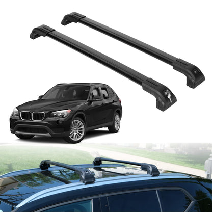 220 lbs Roof Rack Crossbars for BMW X1 2013-2015 Fits Flush Rails - Black