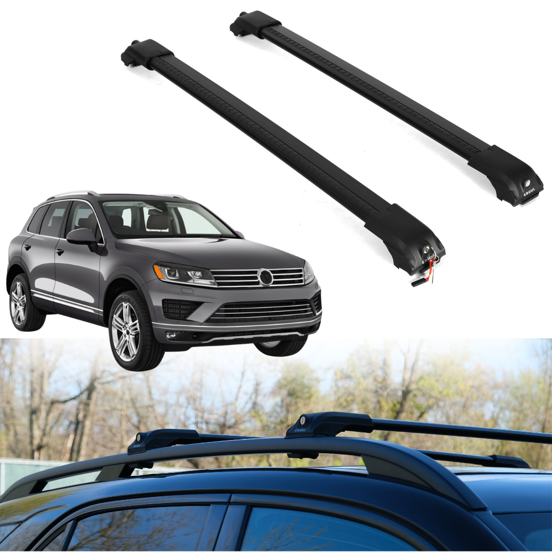 Roof Rack Crossbars for Volkswagen Touareg 2011-2017 - Black