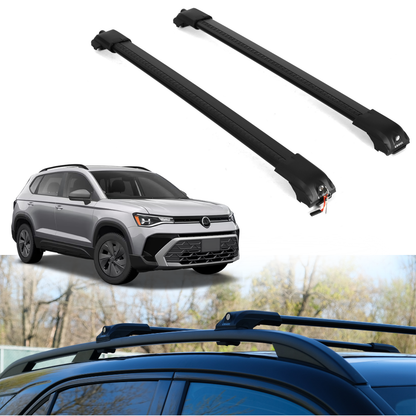 Roof Rack Crossbars for Volkswagen Taos 2022-2026 - Black