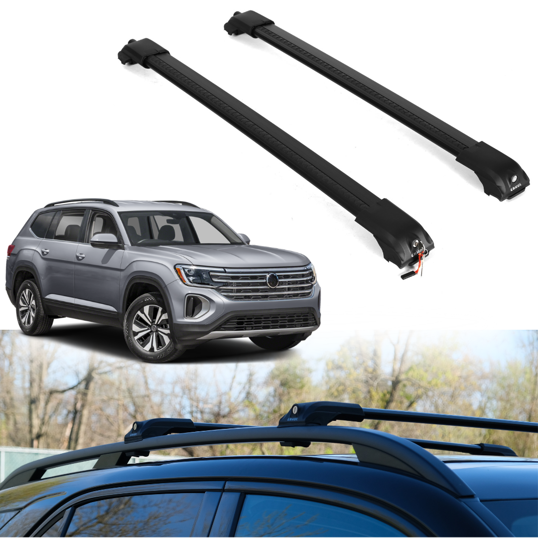 Roof Rack Crossbars for Volkswagen Atlas 2018-2026 - Black