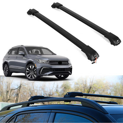 Roof Rack Crossbars for Volkswagen Tiguan 2018-2024 - Black