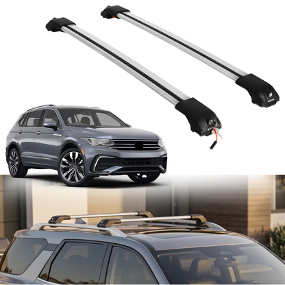 Roof Rack Crossbars for Volkswagen Tiguan 2018-2024 - Silver