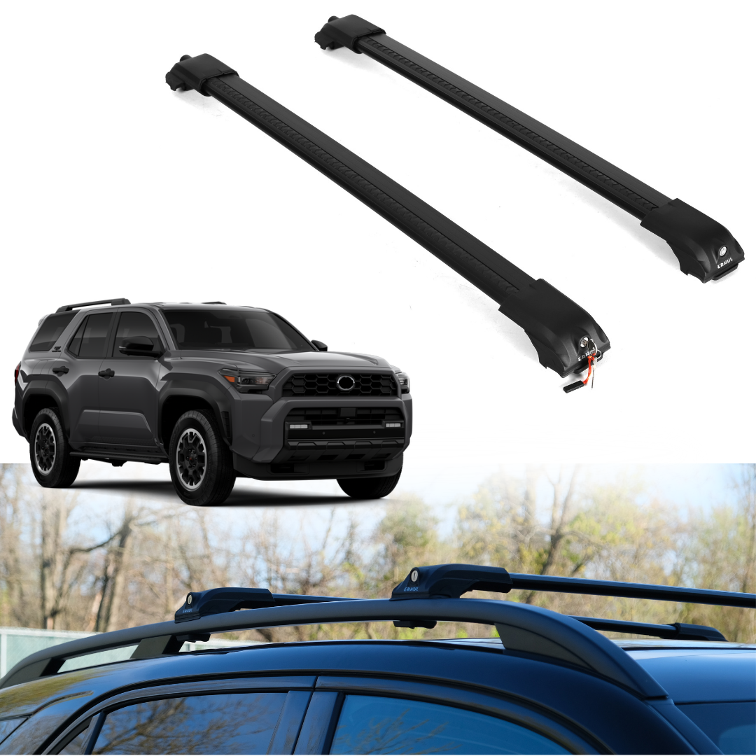 Roof Rack Crossbars for Toyota 4Runner 2010-2024 Fits Raised Rails - Black