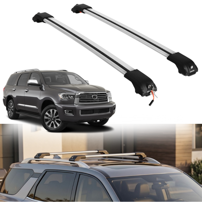 Roof Rack Crossbars for Toyota Sequoia 2008-2022 - Silver