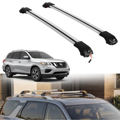 Roof Rack Crossbars for Nissan Pathfinder 2013-2021 - Silver
