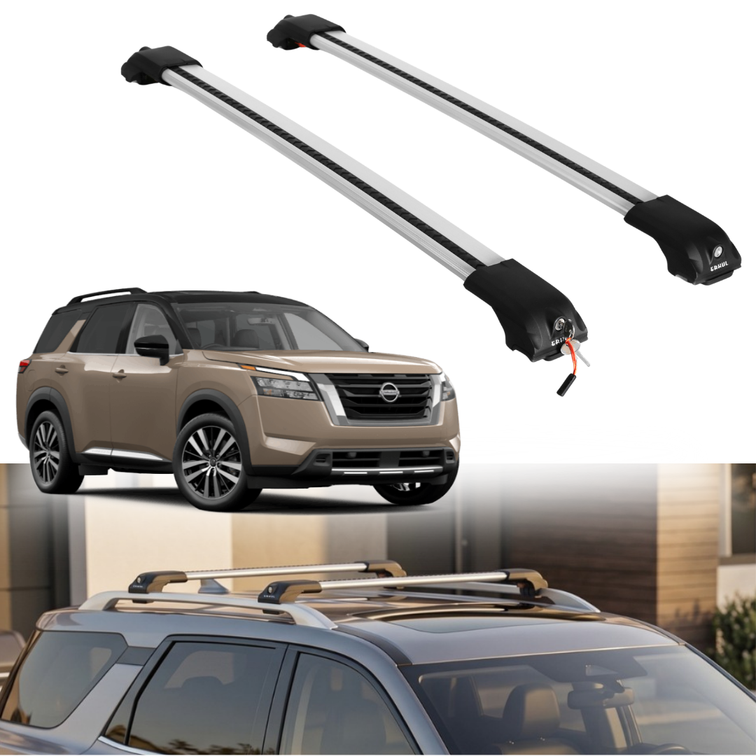 Roof Rack Crossbars for Nissan Pathfinder 2022-2026 - Silver