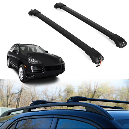 Roof Rack Crossbars for Porsche Cayenne 2003-2010 - Black