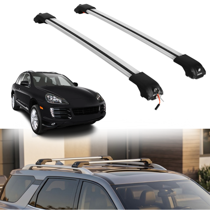 Roof Rack Crossbars for Porsche Cayenne 2003-2010 - Silver