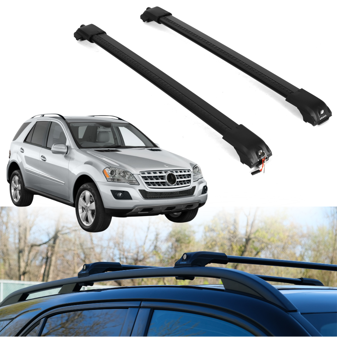Roof Rack Crossbars for Mercedes-Benz ML320 2006-2011 - Black