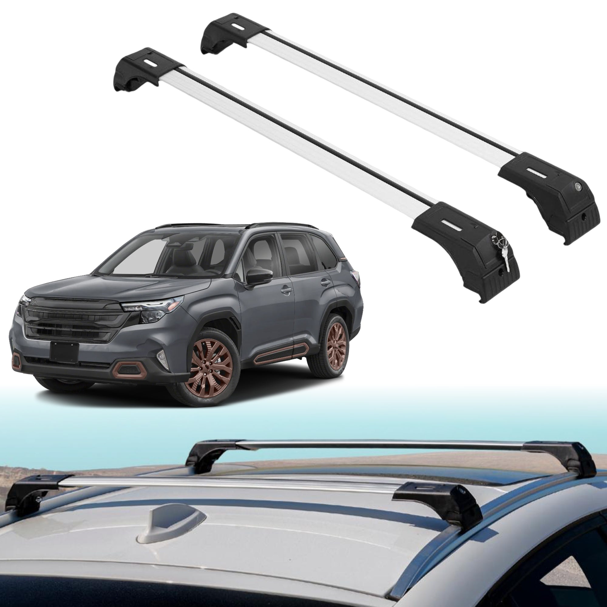 ERKUL Roof Rack Crossbars For SUBARU FORESTER 2025-2026