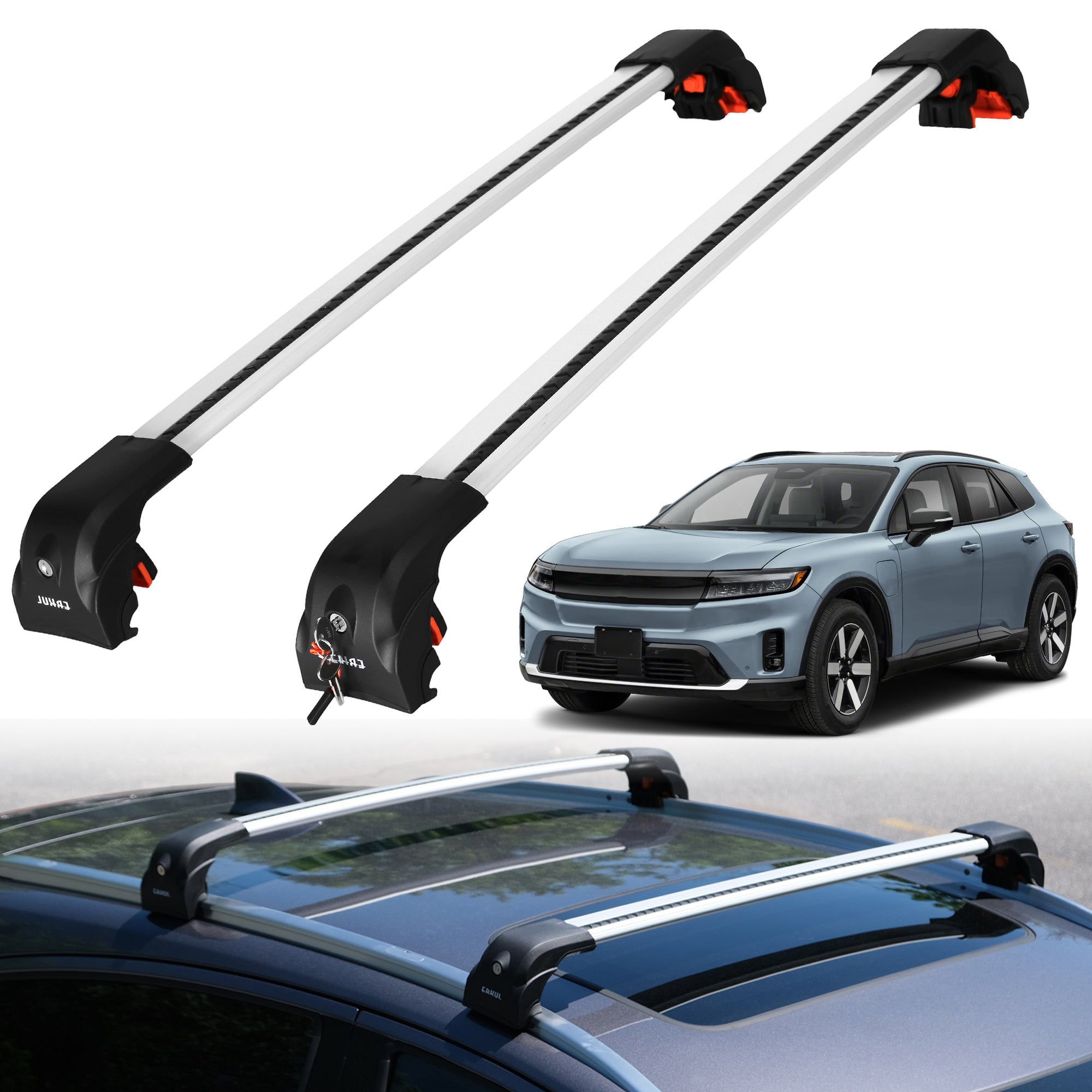 220 lbs Roof Rack Crossbars for Honda Prologue 2024-2026 - Silver
