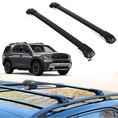 Roof Rack Crossbars for Honda Passport 2026 Fits Raised Rails - Black