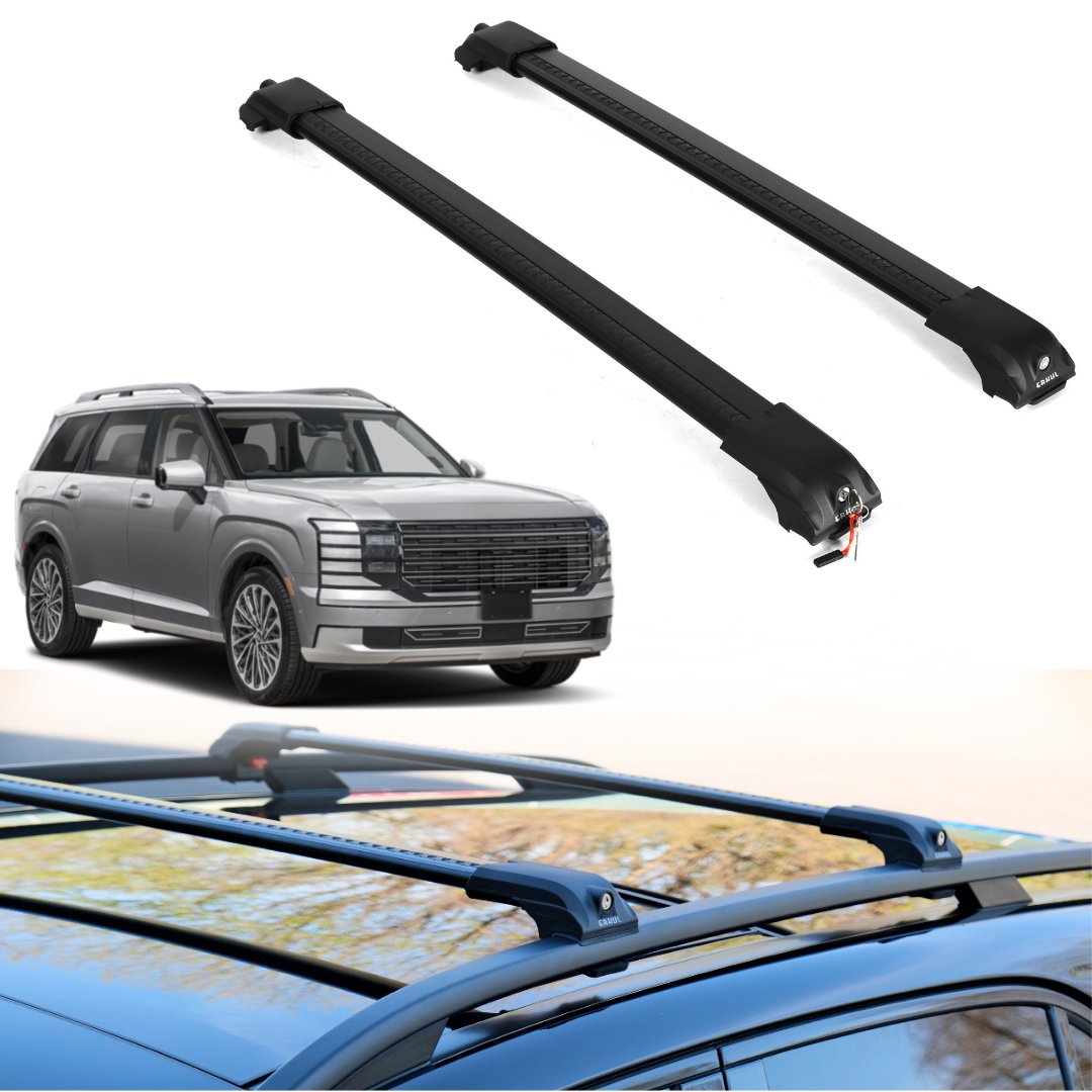 Roof Rack Crossbars for Hyundai Palisade 2026 Fits Raised Rails - Black