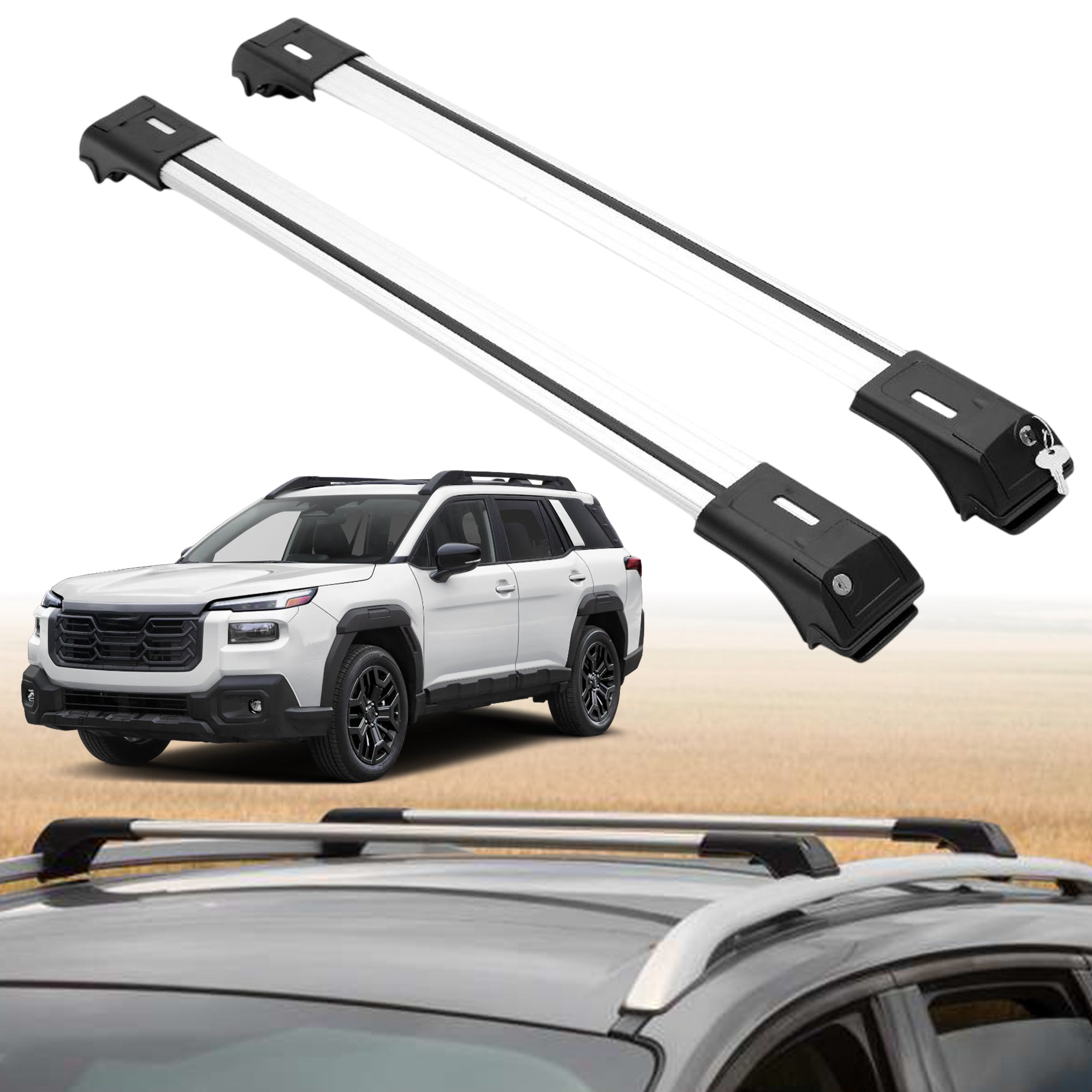 Roof Rack Crossbars for Subaru Outback 2026 - Silver