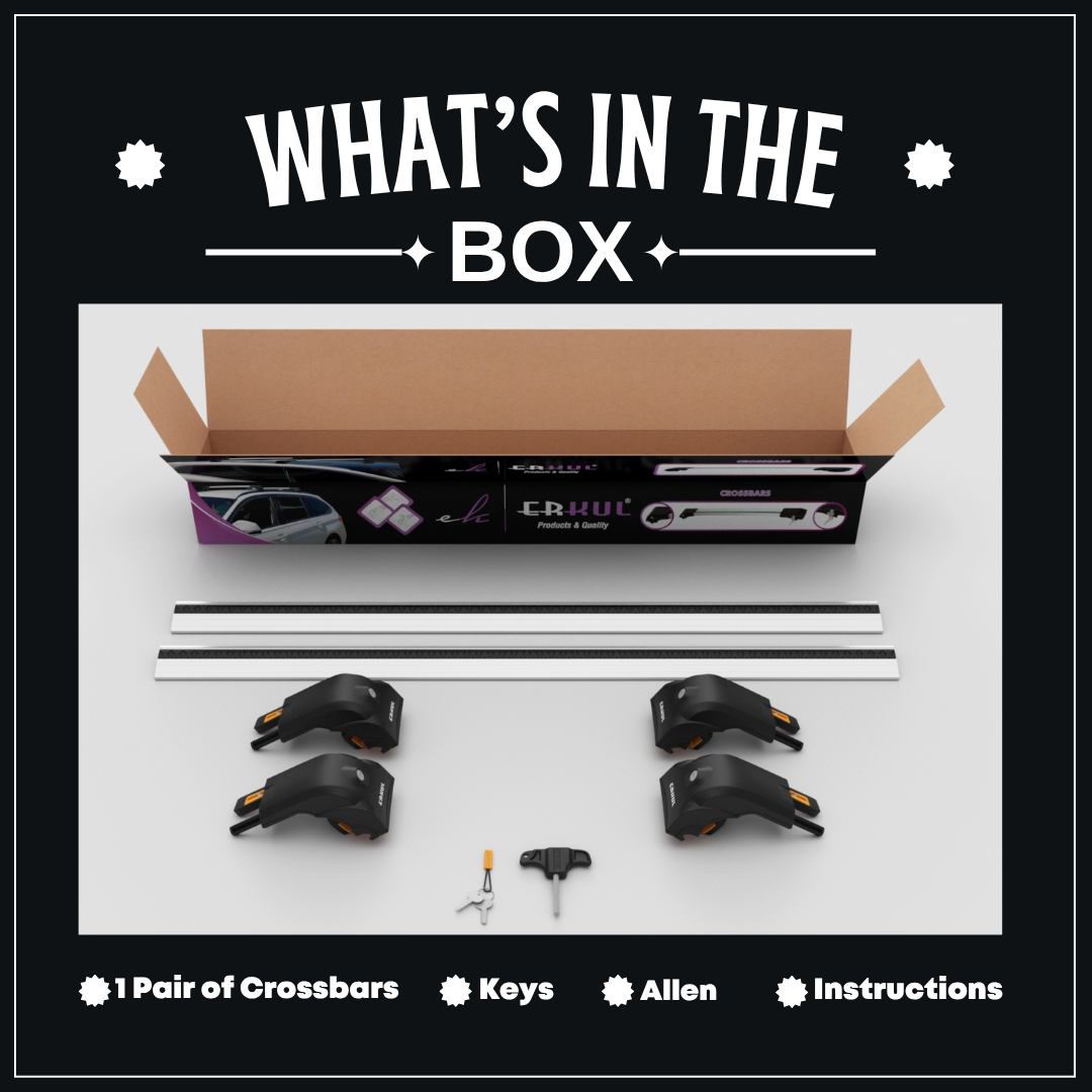 2PC Heavy Duty Roof Rack Crossbars for Acura MDX 2022-2025 w/ Flush Rails