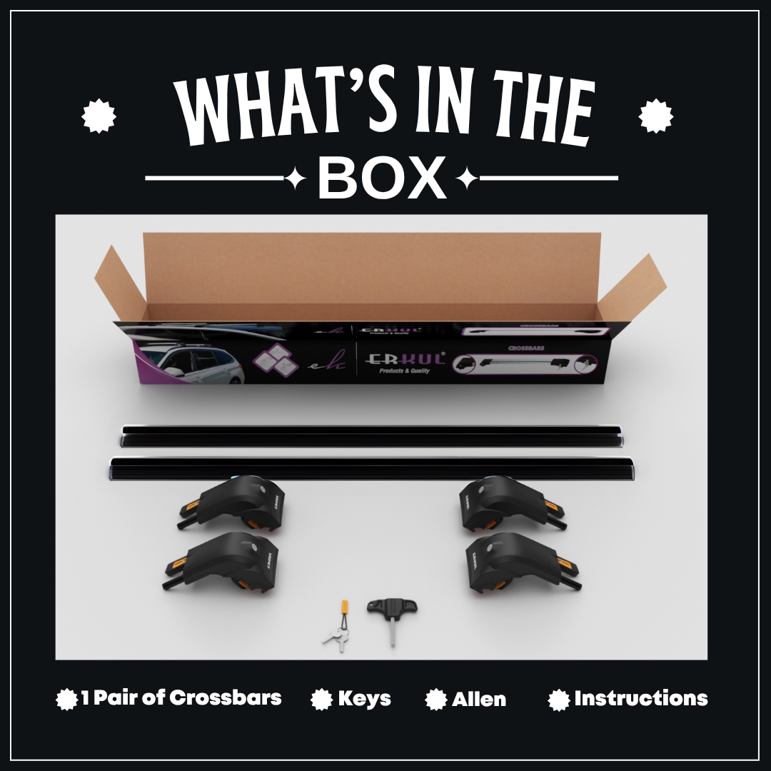 Premium Quality 220 lb Roof Rack Crossbars for Hyundai Santa Fe 2013-2018