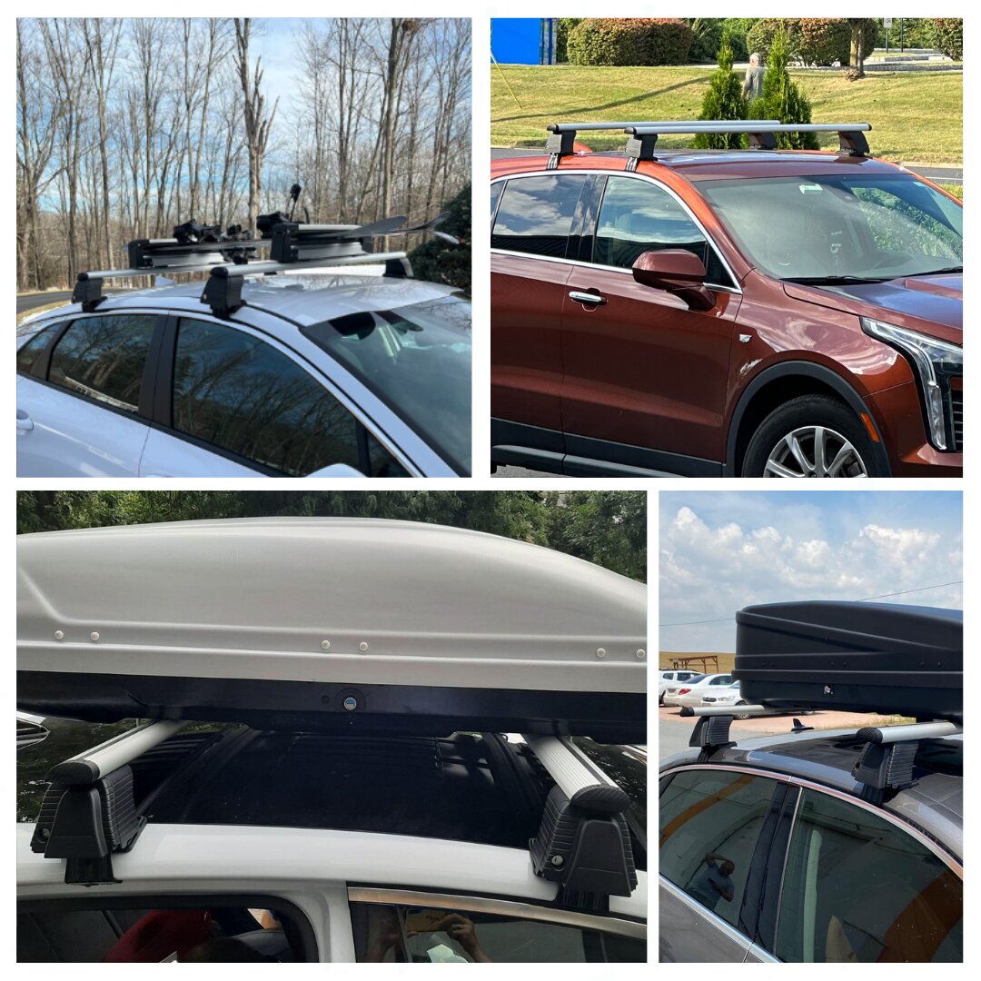 ERKUL Roof Rack Cross Bars for Chevrolet Chevy Traverse 2018-2024 For Bare/Naked Roofs - Black