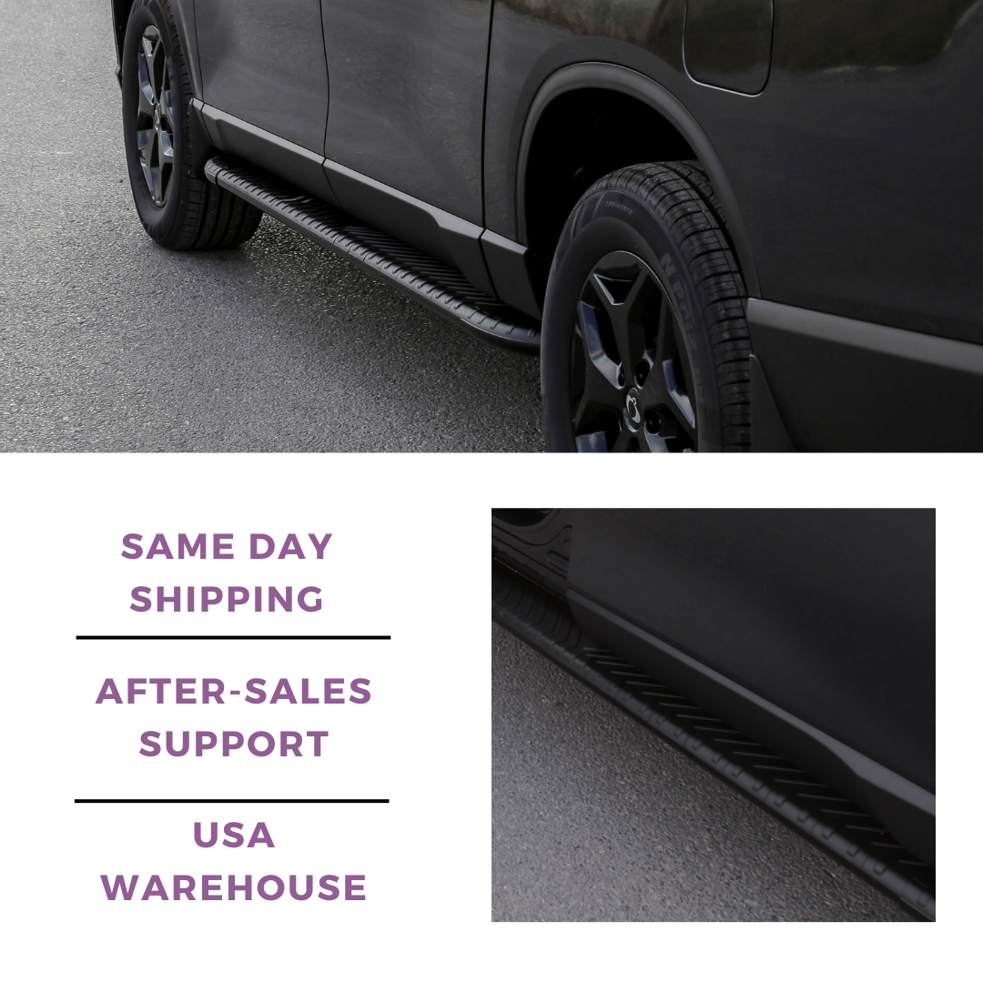 Erkul 5.2" Running Boards for Jeep Cherokee 2014-2023 - 350 lb - Black