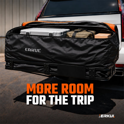ERKUL TrekHaul 15 Cu Ft Hitch Cargo Bag, Weather-Shield PVC, 6 Straps