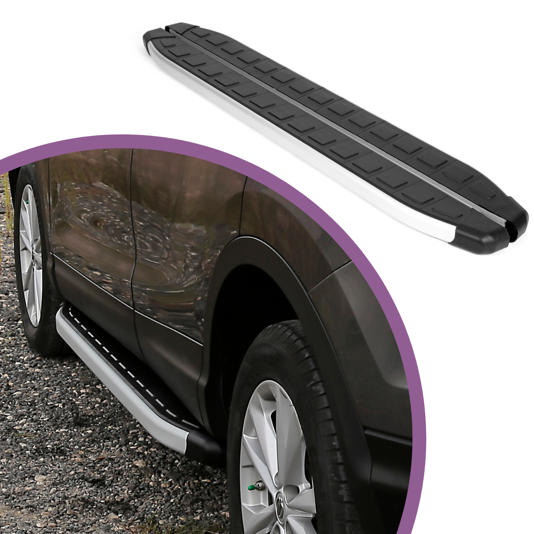 Erkul 5.2" Running Boards for Kia Soul 2008-2013 - 350 lb , | - Silver