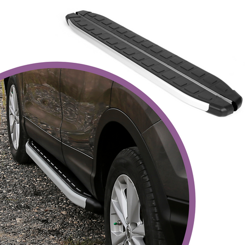Erkul 5.2" Running Boards for Hyundai Santa Fe 2019-2024 - 350 lb Heavy Duty Aluminum Wide Side Steps Nerf Bars, Premium Car Accessories | Easy No-Drill Installation | Silver