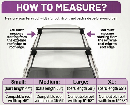 Erkul Universal Roof Rack Cross Bars for Naked Roofs - Sedans & SUVs