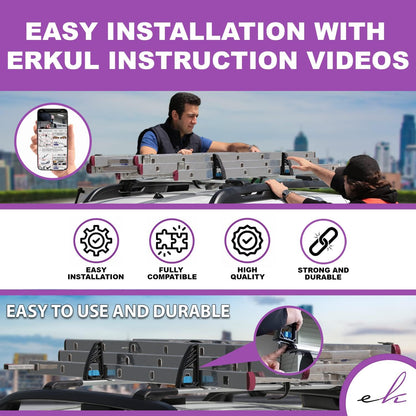 ERKUL Load Stop Mount to Roof Rack Cross Bars Adjustable Load Stops for Cargo