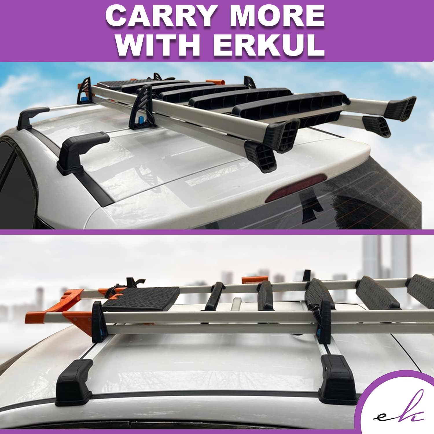 ERKUL Load Stop Mount to Roof Rack Cross Bars Adjustable Load Stops for Cargo