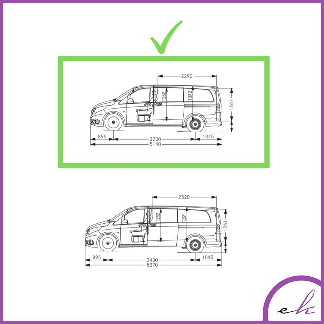 ERKUL Roof Side Rails for Mercedes Benz Metris Short Wheelbase 2014-2023 | Silver