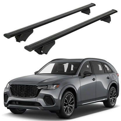 Roof Rack Cross Bars with Extended Bar Design for Mazda CX-70 2025-2026 - Black