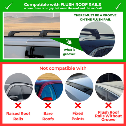 Roof Rack Crossbars for BMW 3 Series Touring 2012-2019 - Black