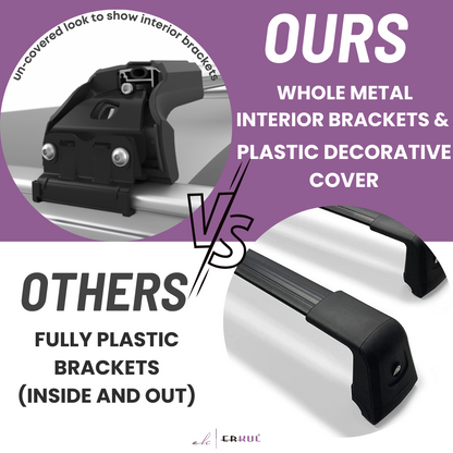 Heavy Duty 220lbs Roof Rack Cross Bars for Buick Enclave 2025-2026 - Black