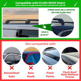 ERKUL Roof Rack Cross Bars for Porsche Cayenne 2019-2024 | Anti-Theft Lock Aluminum Crossbars for Rooftop Cargo Carrier Luggage Kayak Canoe Bike | Black