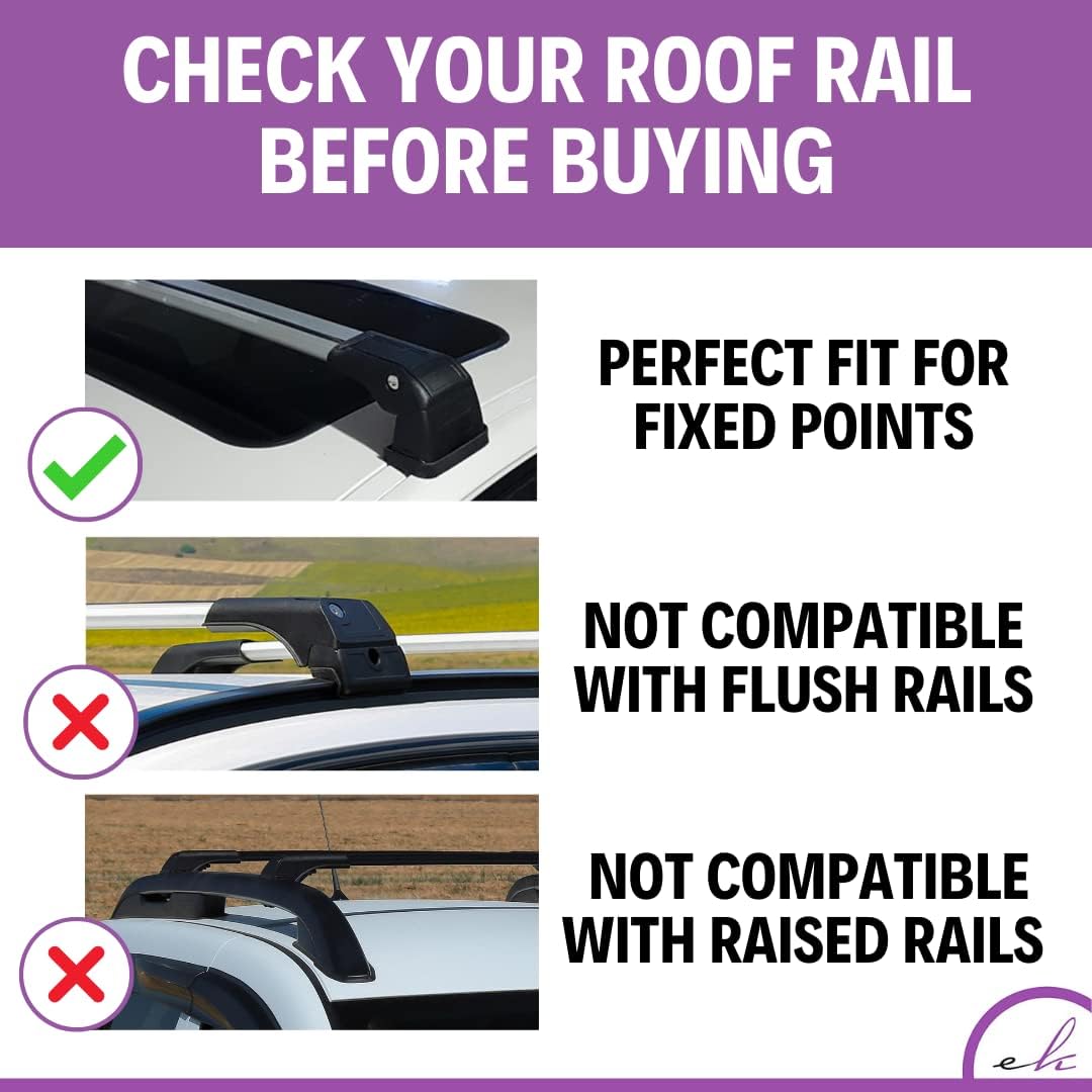 165 lbs Roof Rack Cross Bars for Mazda CX-30 CX30 2020-2026 Fits Fixed Points Roofs Black