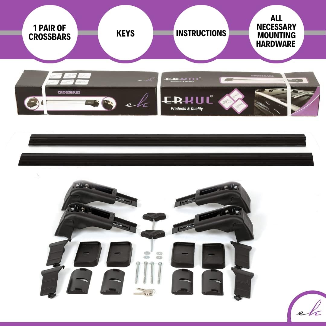 165 lbs Roof Rack Cross Bars for Mazda CX-30 CX30 2020-2026 Fits Fixed Points Roofs Black