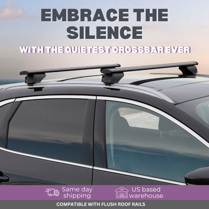 ERKUL Roof Rack Cross Bars for Mini Cooper Countryman 2025-2026 with Flush Rails - Black