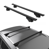 ERKUL Universal Roof Rack Cross Bars - 42.5" Crossbars Fits Flush Roof Rail Cars & SUVs | Adjustable Aluminum Aero Bars for Rooftop Luggage Cargo Carrier Canoe Kayak Bike Ski | Black